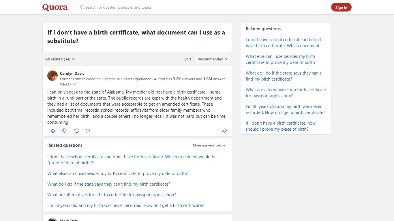 If I don’t have a birth certificate, what document can I use ... - Quora