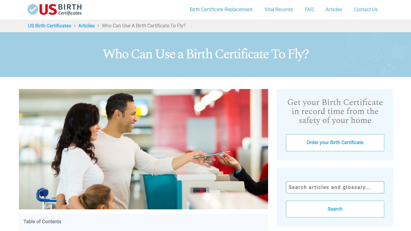 Can I use my birth certificate to fly? - US Birth Certificates